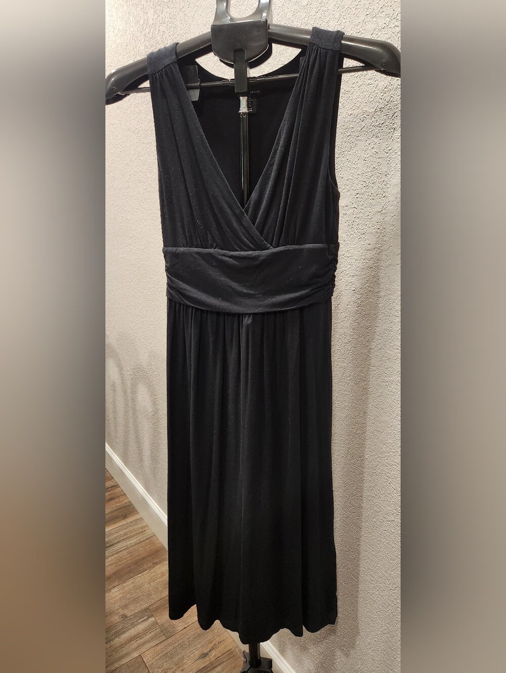 Classic Black V-Neck Women’s Dress – Size XS